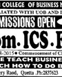 Admission notice for Balochistan College Of Business Management